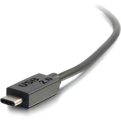 C2G 6ft USB C To USB A Cable   USB C 2.0 To USB Cable   480Mbps   Black   M/M Alternate-Image6/500