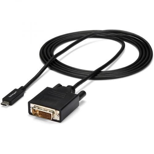 StarTech.com 6.6 Ft / 2 M USB C To DVI Cable   USB Type C Video Adapter Cable   1920 X 1200   Black Alternate-Image6/500