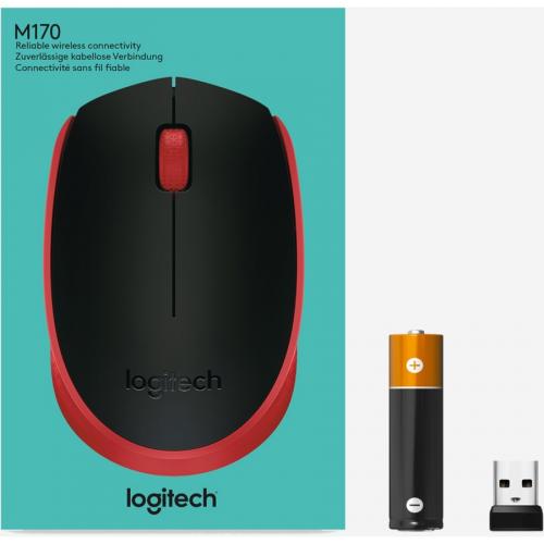 Logitech M170 Wireless Compact Mouse (Red) Alternate-Image6/500