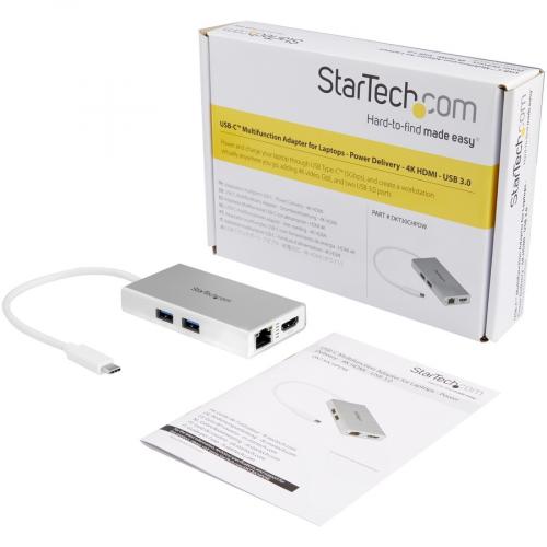 StarTech.com USB C Multiport Adapter   USB C Travel Dock W/ 4K HDMI   60W PD Pass Through, GbE, 2x USB A   Mini USB Type C Docking Station Alternate-Image6/500