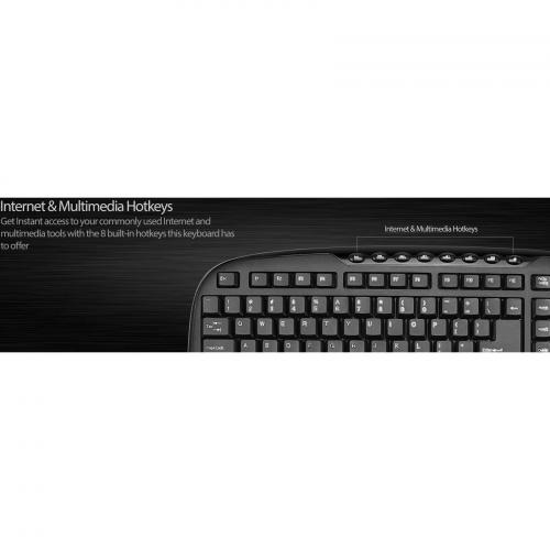 Adesso WKB 1330CB   2.4 GHz Wireless Desktop Keyboard And Mouse Combo Alternate-Image6/500