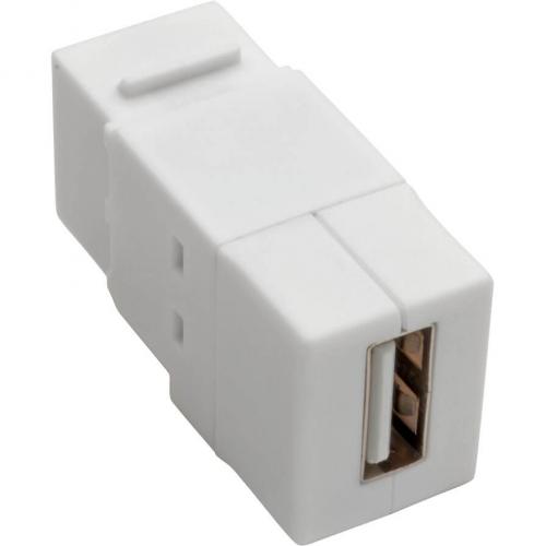 Tripp Lite By Eaton USB 2.0 All In One Keystone/Panel Mount Coupler (F/F), White Alternate-Image6/500
