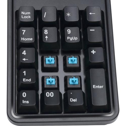 Adesso 19 Key Mechanical Keypad With 3 Port USB Hub Alternate-Image6/500