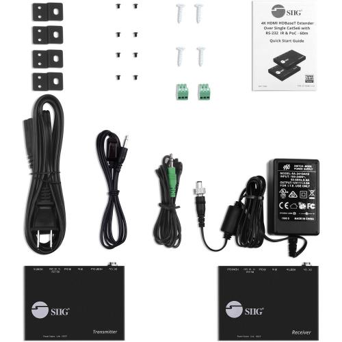 SIIG 4K HDMI HDBaseT Extender Over Single Cat5e/6 With RS 232, IR & PoC   100m Alternate-Image6/500