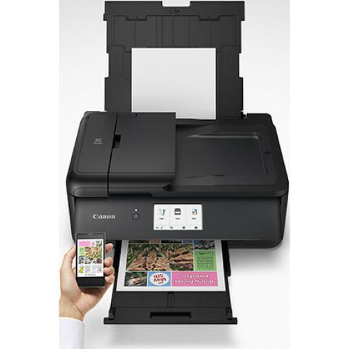 Canon PIXMA TS TS9520 Wireless Inkjet Multifunction Printer Color Copier/Scanner 4800x1200 Print Manual Duplex Print 100 Sheets Input Color Scanner 1200 Optical Scan Ethernet Wireless LAN Canon Mobile Printing Alternate-Image6/500