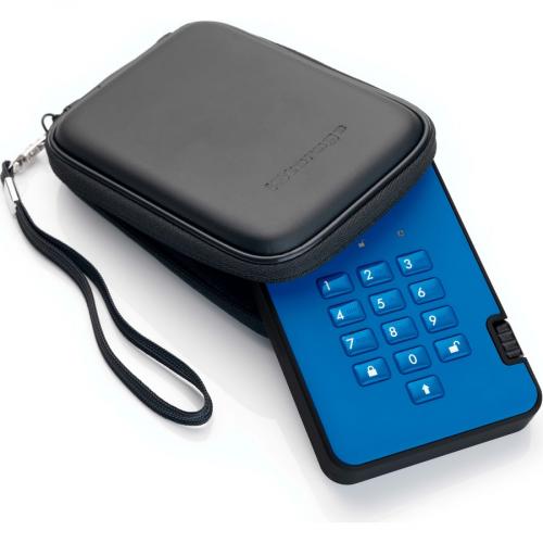 IStorage DiskAshur2 5 TB Portable Rugged Hard Drive   2.5" External   Blue   TAA Compliant Alternate-Image6/500