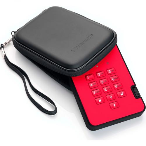 IStorage DiskAshur2 5 TB Portable Rugged Hard Drive   2.5" External   Red   TAA Compliant Alternate-Image6/500