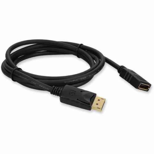 6ft DisplayPort 1.2 Male To DisplayPort 1.2 Female Black Cable For Resolution Up To 3840x2160 (4K UHD) Alternate-Image6/500