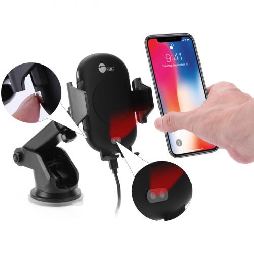 SIIG Auto Clamping Wireless Car Charger Mount/Stand Alternate-Image6/500