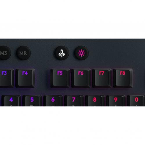 Logitech G815 LIGHTSYNC RGB Mechanical Gaming Keyboard With Low Profile GL Clicky Key Switch, 5 Programmable G Keys,USB Passthrough, Dedicated Media Control Alternate-Image6/500