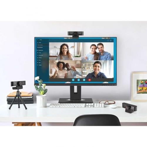 ViewSonic VB CAM 001 Full HD 1080p USB Web Camera W/ Dual Stereo Microphone With Auto Noise Reduction,110 Degree Ultra Wide Lens For Zoom/Teams/Skype Conferencing And Video Calls On PC And Mac Alternate-Image6/500