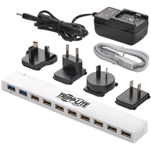 Tripp Lite By Eaton 10 Port USB 3.x (5Gbps) / USB 2.0 Combo Hub   USB Charging, 2 USB 3.x & 8 USB 2.0 Ports Alternate-Image6/500