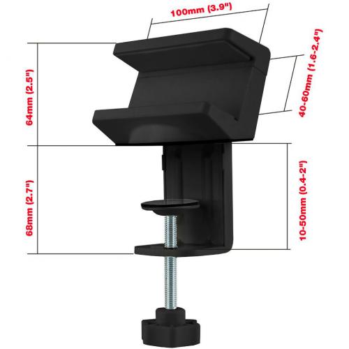 SIIG Powerstrip Clamp Holder With Adjustable Bracket   Black Alternate-Image6/500