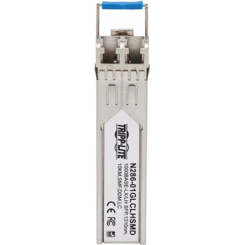 Eaton Tripp Lite Series Cisco Compatible GLC LH SMD SFP Transceiver   10/100/1000Base LX/LH, DDM, Singlemode LC, 1310 Nm, 10 Km Alternate-Image6/500