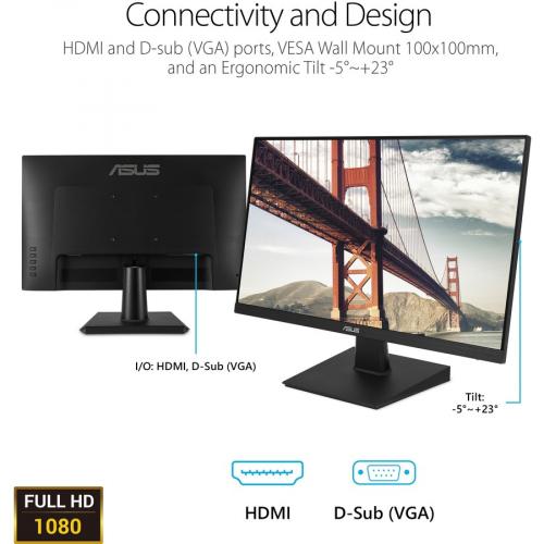 Asus VA27EHE 27" Full HD Gaming LCD Monitor   16:9   Black Alternate-Image6/500