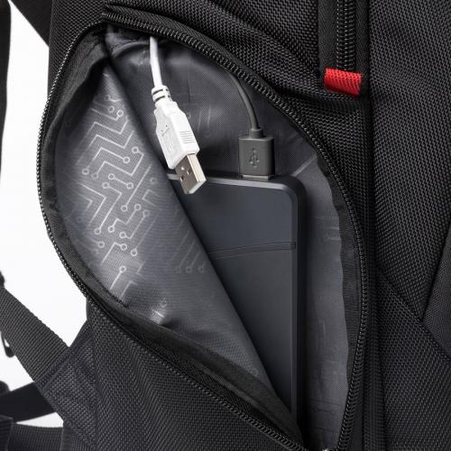 Swissdigital Design NEPTUNE SV MASSAGE SD1003M V1 Carrying Case (Backpack) For 15.6" To 16" Apple, Amazon IPhone IPad Notebook, MacBook Pro, Tablet, Smartphone, Accessories, Cell Phone, Travel, College   Black Alternate-Image6/500