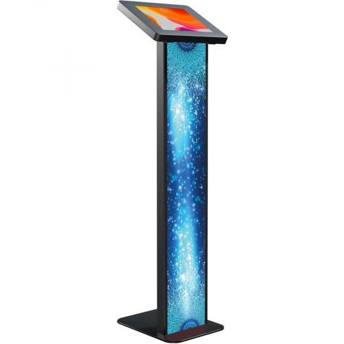 CTA Digital Customizable Premium Locking Floor Stand Kiosk With Graphic Card Slot For Branding For 10.2 In IPad 7th, 8th Gen & More (Black) Alternate-Image6/500