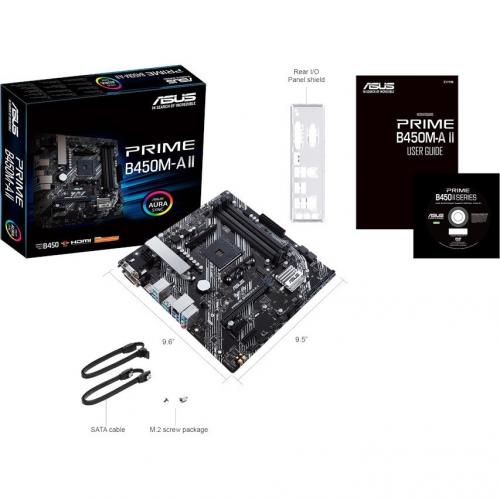 Asus Prime B450M A II Desktop Motherboard   AMD B450 Chipset   Socket AM4   Micro ATX Alternate-Image6/500