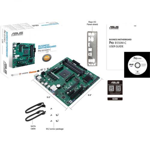 Asus PRO B550M C/CSM Desktop Motherboard   AMD B550 Chipset   Socket AM4   Micro ATX Alternate-Image6/500