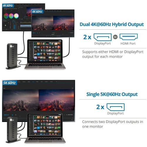 SIIG Universal Hybrid Dual 4K Video Docking Station Alternate-Image6/500