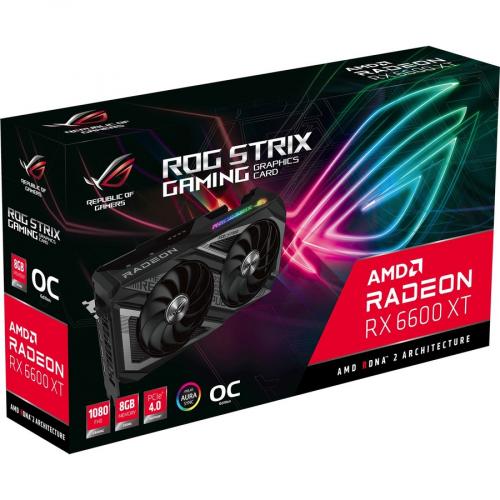 Asus ROG AMD Radeon RX 6600 XT Graphic Card   8 GB GDDR6 Alternate-Image6/500