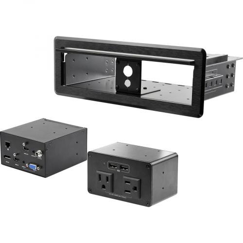StarTech.com Conference Table Box For AV Connectivity & Charging, 4K HDMI/DP Or VGA, GbE, Audio, Power Center W/ 2x USB & 2x UL AC Outlets Alternate-Image6/500