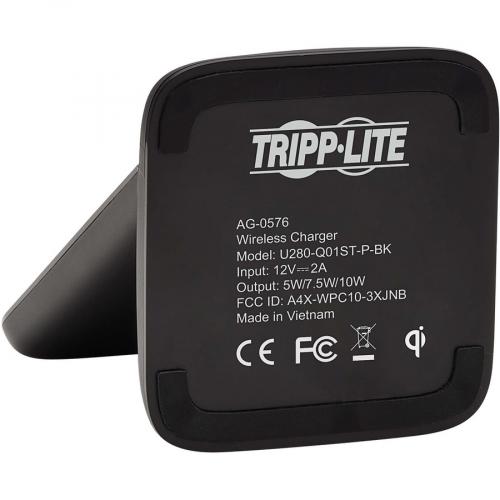 Tripp Lite By Eaton 10W Wireless Fast Charging Stand With International AC Adapter, Black Alternate-Image6/500