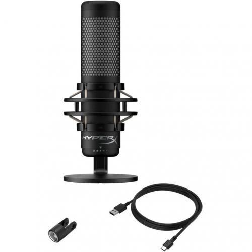 HyperX QuadCast S Wired Condenser Microphone   Black, Gray Alternate-Image6/500