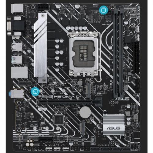Asus Prime H610M A D4 CSM Desktop Motherboard   Intel H610 Chipset   Socket LGA 1700   Micro ATX Alternate-Image6/500