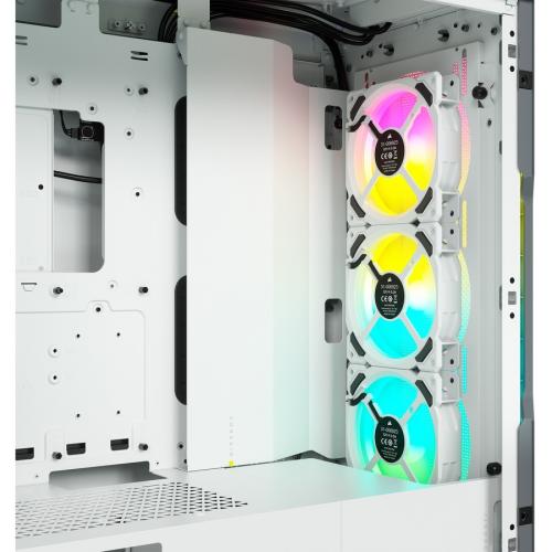 Corsair ICUE 5000T RGB Tempered Glass Mid Tower ATX PC Case   White Alternate-Image6/500