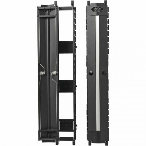 Tripp Lite By Eaton High Capacity Vertical Cable Manager   Deep Double Finger Duct With Cover, Single Sided, 6 In. Wide, Black, 7 Ft. (2.2 M) Alternate-Image6/500