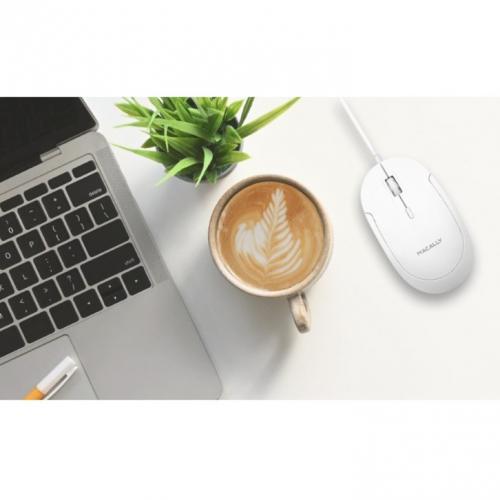 Macally USB C Optical Quiet Click Mouse For Mac/PC White (UCDYNAMOUSEW) Alternate-Image6/500