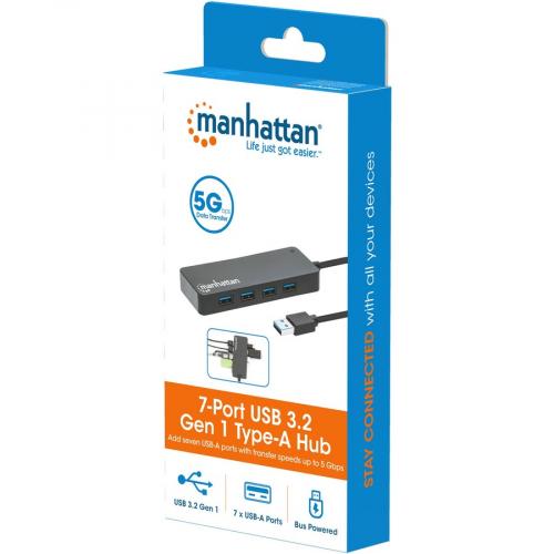 Manhattan 7 Port USB 3.0 Type A Hub Alternate-Image6/500