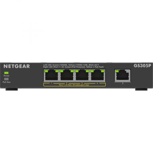 Netgear GS305P Ethernet Switch Alternate-Image6/500