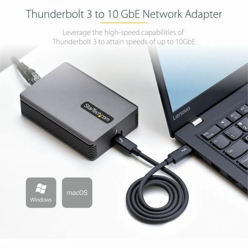 StarTech.com Thunderbolt 3 To Ethernet Adapter, 10GbE, Multi Gigabit Thunderbolt 3 To RJ45 Network Adapter, TB3/TB4 10GbE NIC Alternate-Image6/500