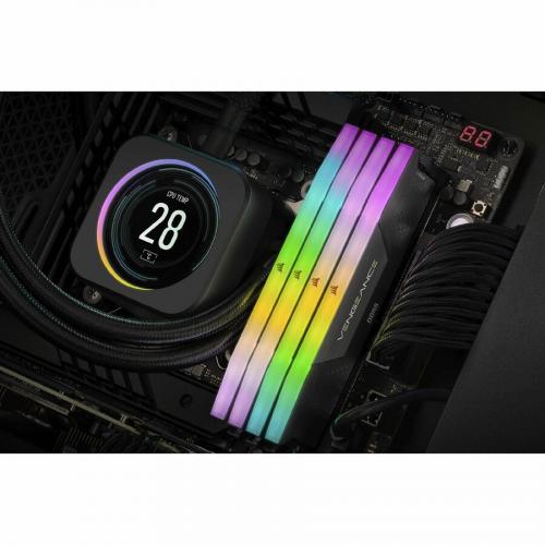 Corsair VENGEANCE RGB 48GB (2x24GB) DDR5 DRAM 6400MT/s C36 Memory Kit   Black Alternate-Image6/500