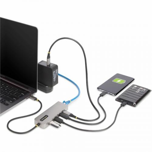 StarTech.com 3 Port USB C Hub With 2.5 Gb Ethernet And 100W PD Passthrough   USB C To 2x USB A/1x USB C, USB 3.2 10Gbps Type C Adapter Hub Alternate-Image6/500