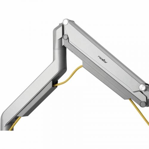 Rocstor ErgoReach Y10N020 S1 Mounting Arm For Flat Panel Display, Curved Screen Display, Monitor   Silver   Landscape/Portrait Alternate-Image6/500