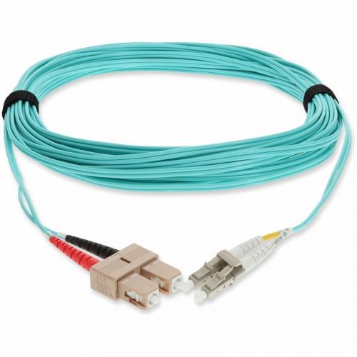 AddOn 3m LC (Male) To SC (Male) Aqua OM3 Duplex Fiber OFNR (Riser Rated) Patch Cable Alternate-Image7/500