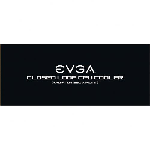 EVGA CLC 280 Liquid CPU Cooler   5.51" Maximum Fan Diameter   849 Gal/min Maximum Airflow   2200 Rpm   39.5 DB(A) Noise   Liquid Cooler Cooler   Teflon Nano Bearing Alternate-Image7/500