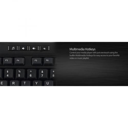 Adesso Multimedia Desktop Keyboard With 3 Port USB Hub Alternate-Image7/500