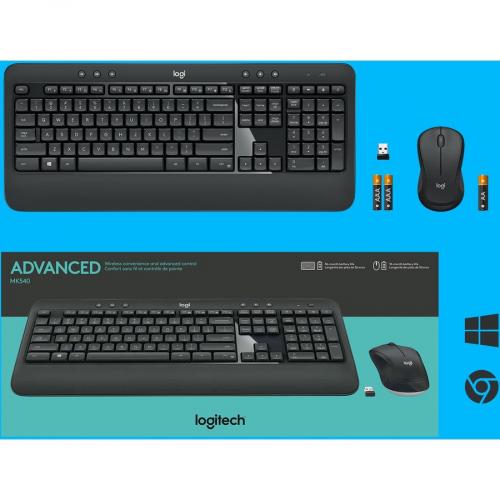 Logitech MK540 Wireless Keyboard and Mouse Combo for Windows, 2.4 Unifying USB-Receiver, Hotkeys, 3-Year Battery Life, for PC, Laptop - antonline.com