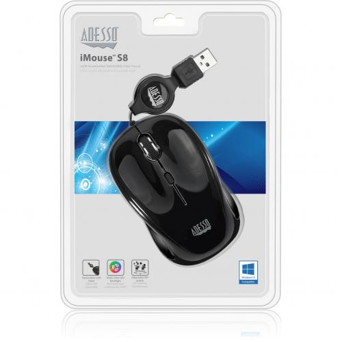 Adesso IMouse S8B   USB Illuminated Retractable Mini Mouse Alternate-Image7/500