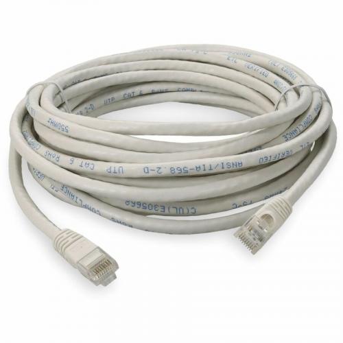 AddOn 25ft RJ 45 (Male) To RJ 45 (Male) Straight White Cat6 UTP PVC Copper Patch Cable Alternate-Image7/500