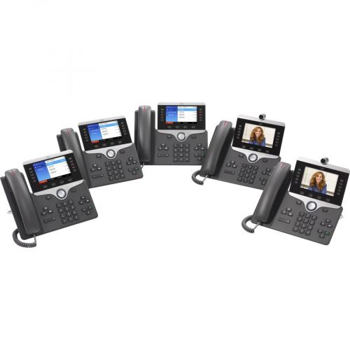 Cisco 8845 IP Phone   Corded/Cordless   Corded   Bluetooth   Wall Mountable, Tabletop   Charcoal   TAA Compliant Alternate-Image7/500