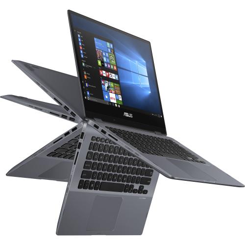 Asus VivoBook Flip 14 TP412 TP412FA DB72T 14" Touchscreen Notebook   1920 X 1080   Intel Core I7 (8th Gen) I7 8565U 1.80 GHz   8 GB RAM   512 GB SSD   Star Gray Metal Alternate-Image7/500