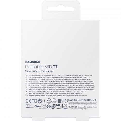 Samsung T7 MU PC2T0T/AM 2 TB Portable Solid State Drive   External   PCI Express NVMe   Titan Gray Alternate-Image7/500