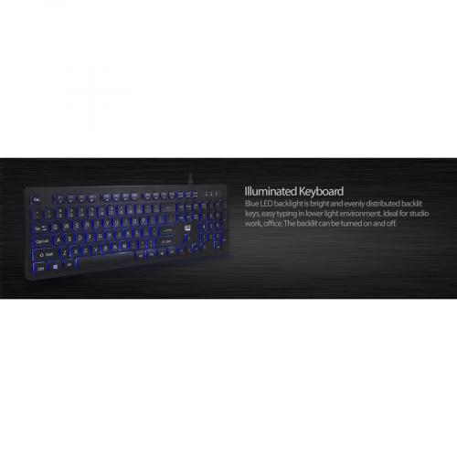 Adesso Large Print Illuminated Desktop Keyboard Alternate-Image7/500