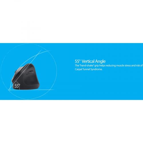 Adesso Antimicrobial Wireless Vertical Ergonomic Mouse Alternate-Image7/500