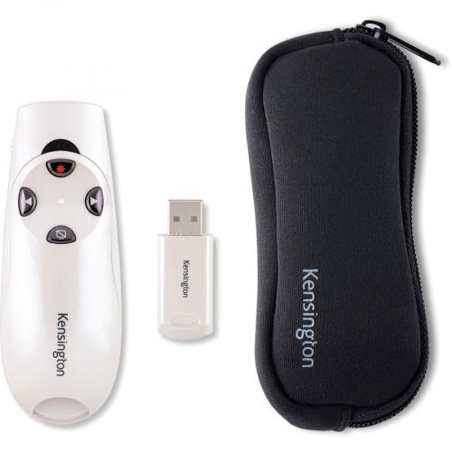 Kensington Presenter Expert Wireless With Red Laser Pearl White   Wireless Connectivity   2.40 GHz Operating Frequency   USB Interface   6 Button(s)   MacOS & Windows OS Supported Alternate-Image7/500